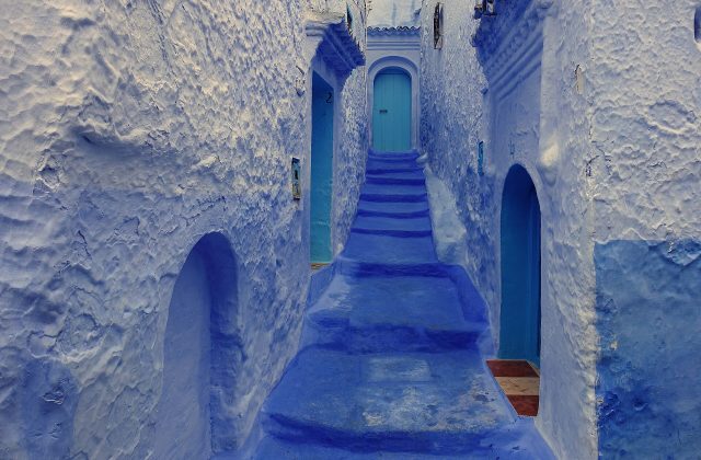 The blue streets of Chefchaouen, Morocco