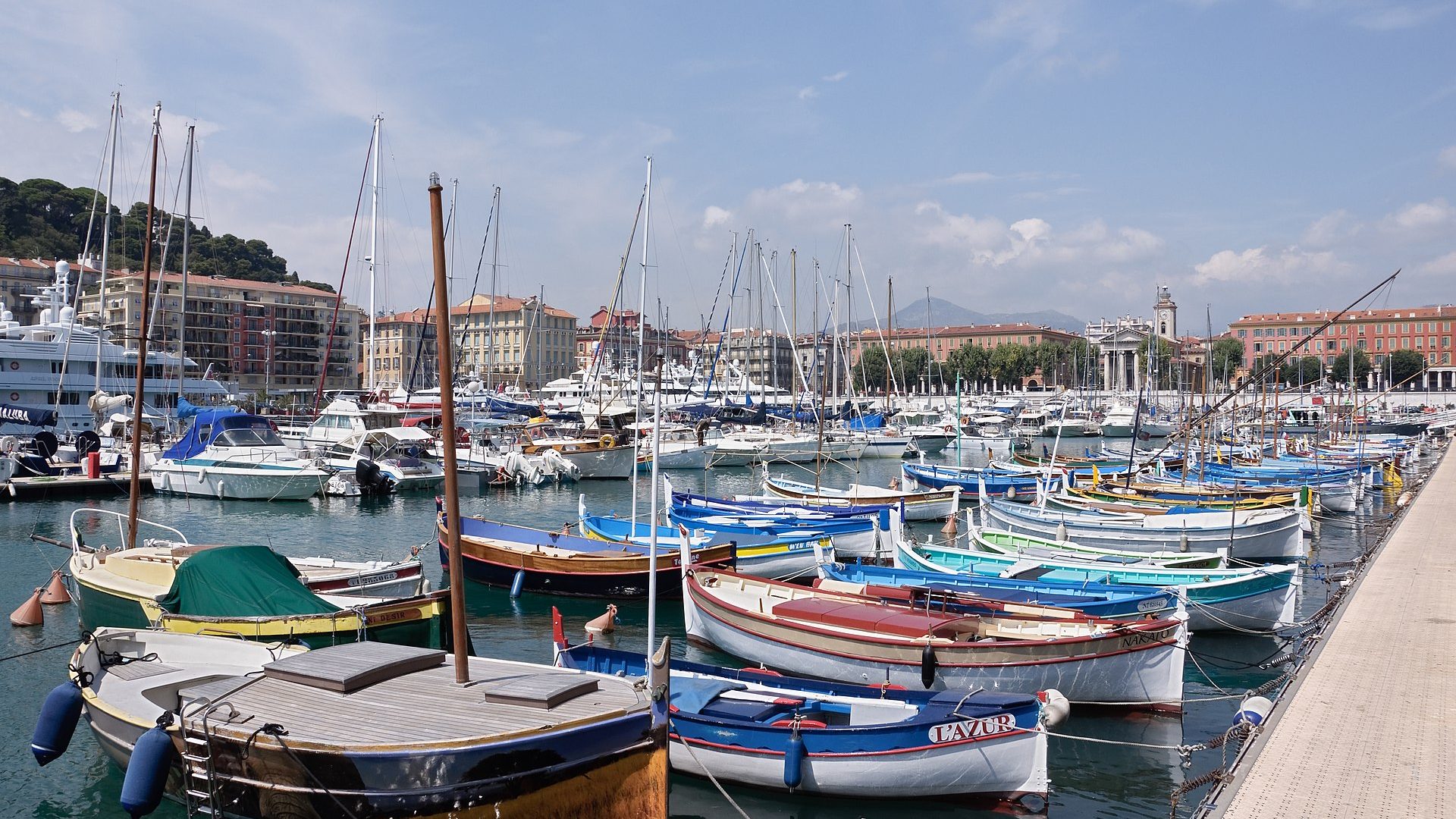 The French Riviera coastline near Nice