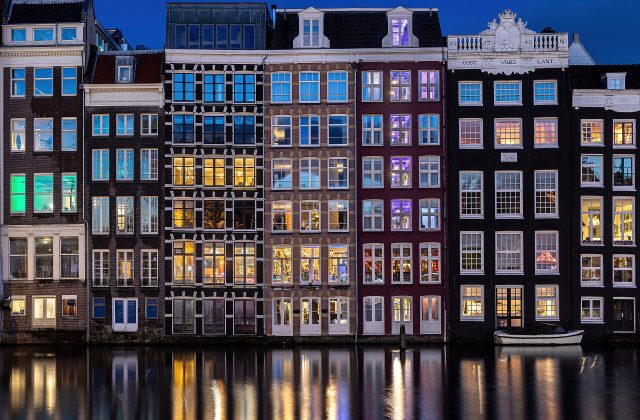 Canal houses in Amsterdam, Netherlands