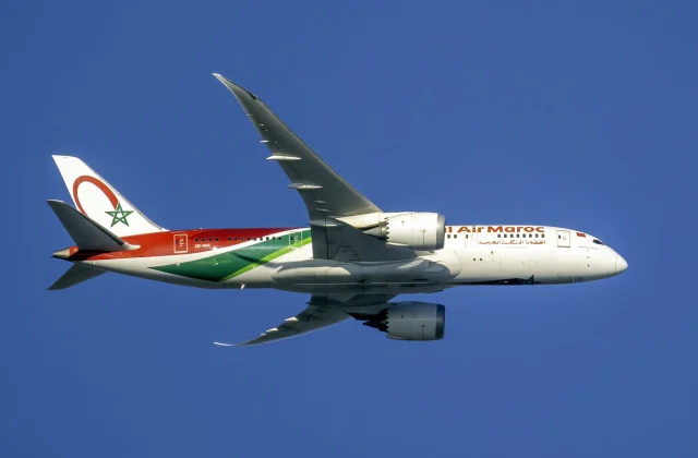 A Royal Air Maroc Boeing 787 Dreamliner in flight